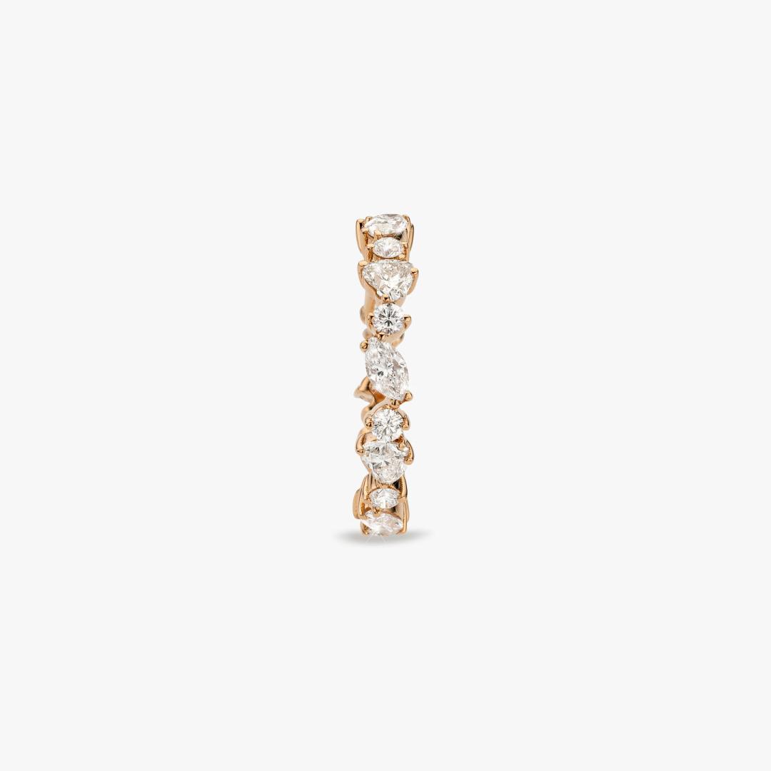 Red old and multishape diamond ring (1,73 cts) made by Atelier Wittmann