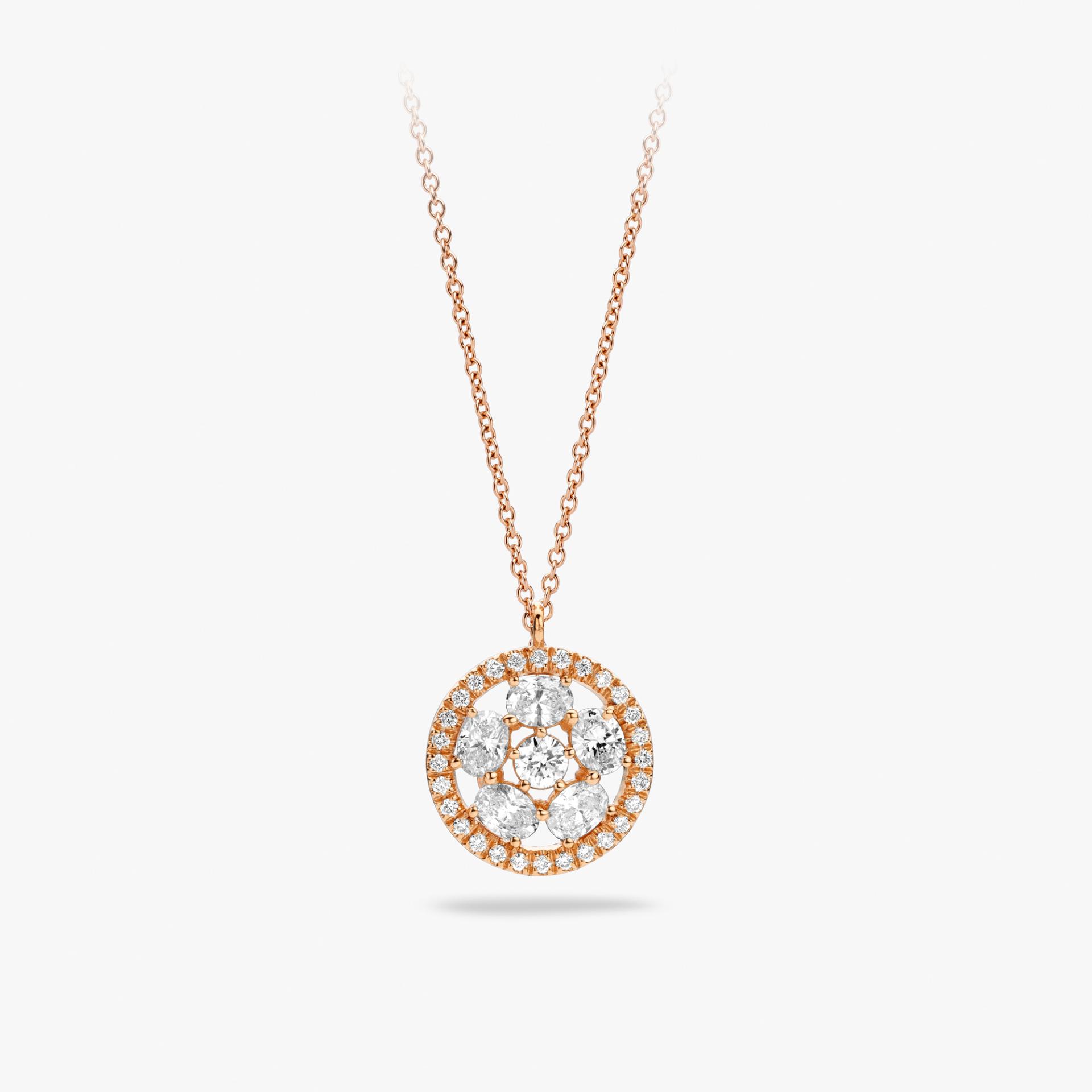 Rose gold pendant set with brilliants made by Maison De Greef