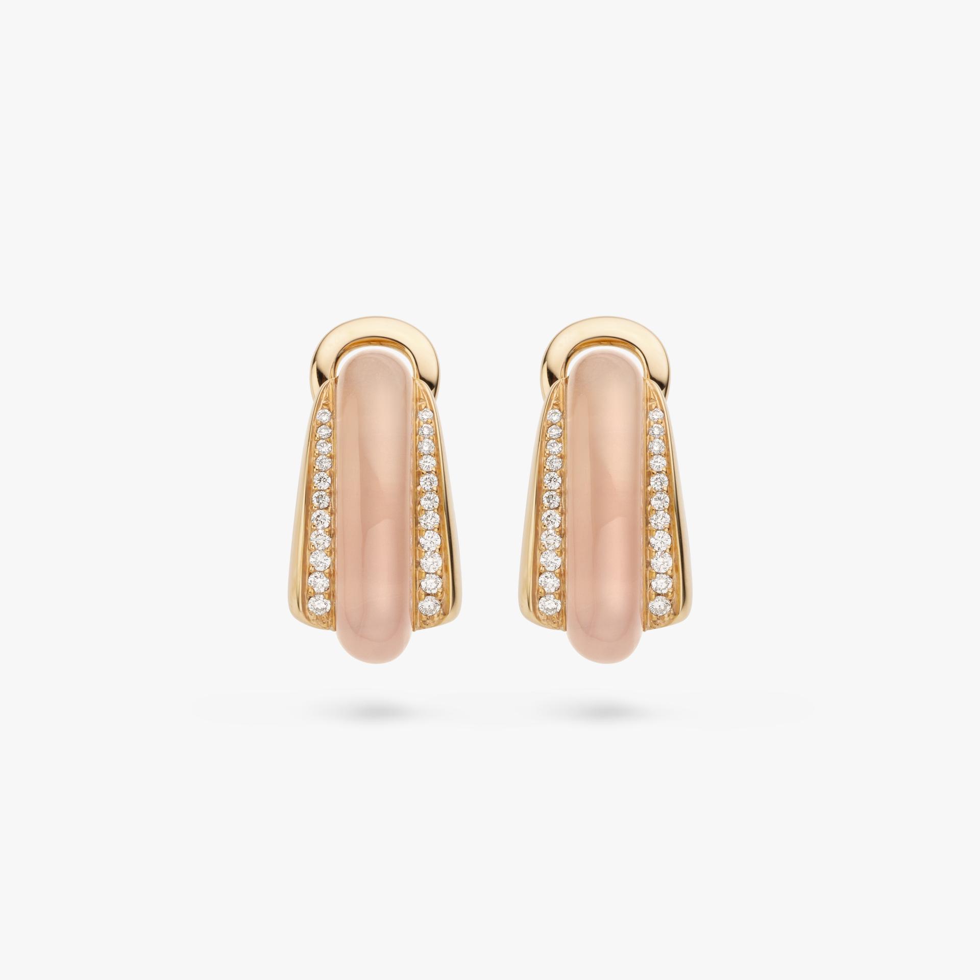Rose gold earrings made by Maison De Greef
