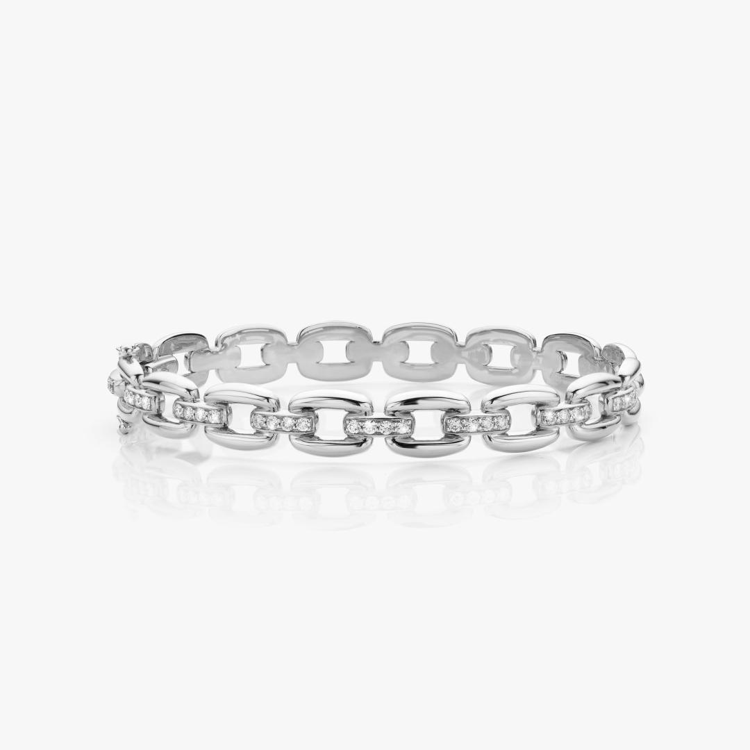 Bracelet Link or blanc diamants made by Atelier Wittmann