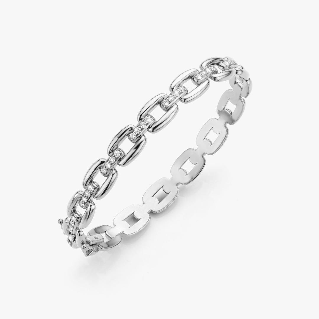 Bracelet Link or blanc diamants made by Atelier Wittmann