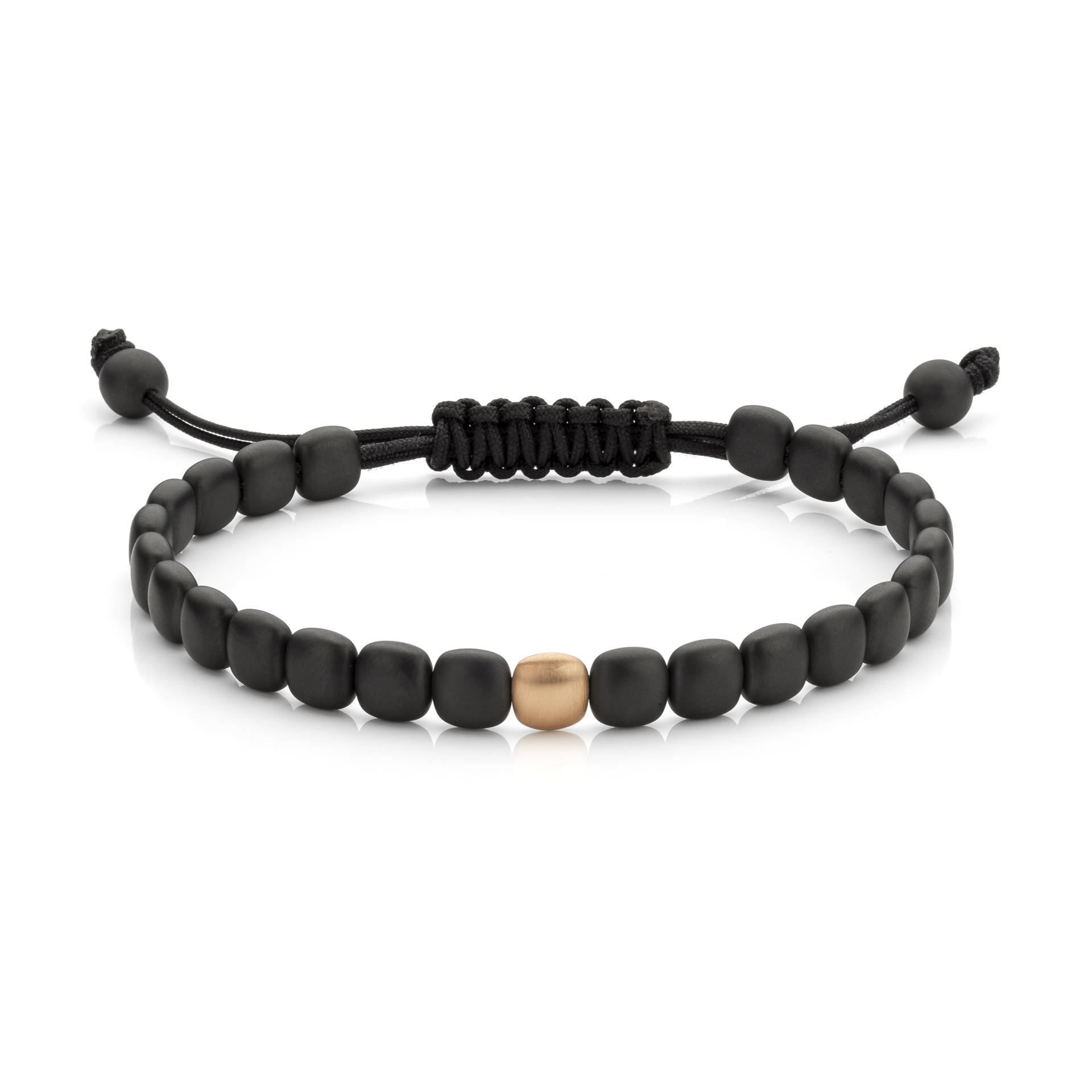 Bracelet in black ceramic and rose gold
 made by Maison De Greef