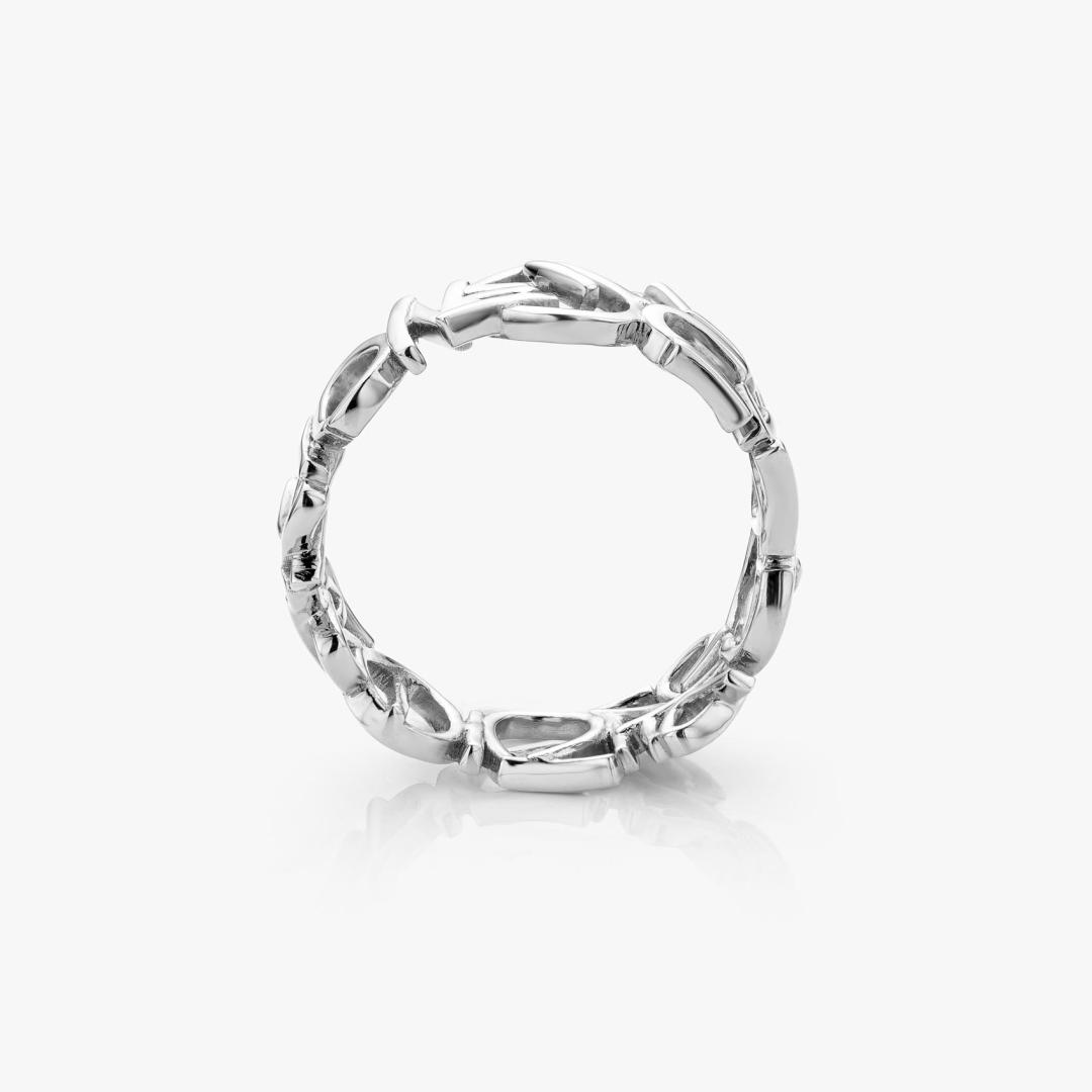 White gold Parole ring (10 mm) made by Atelier Wittmann